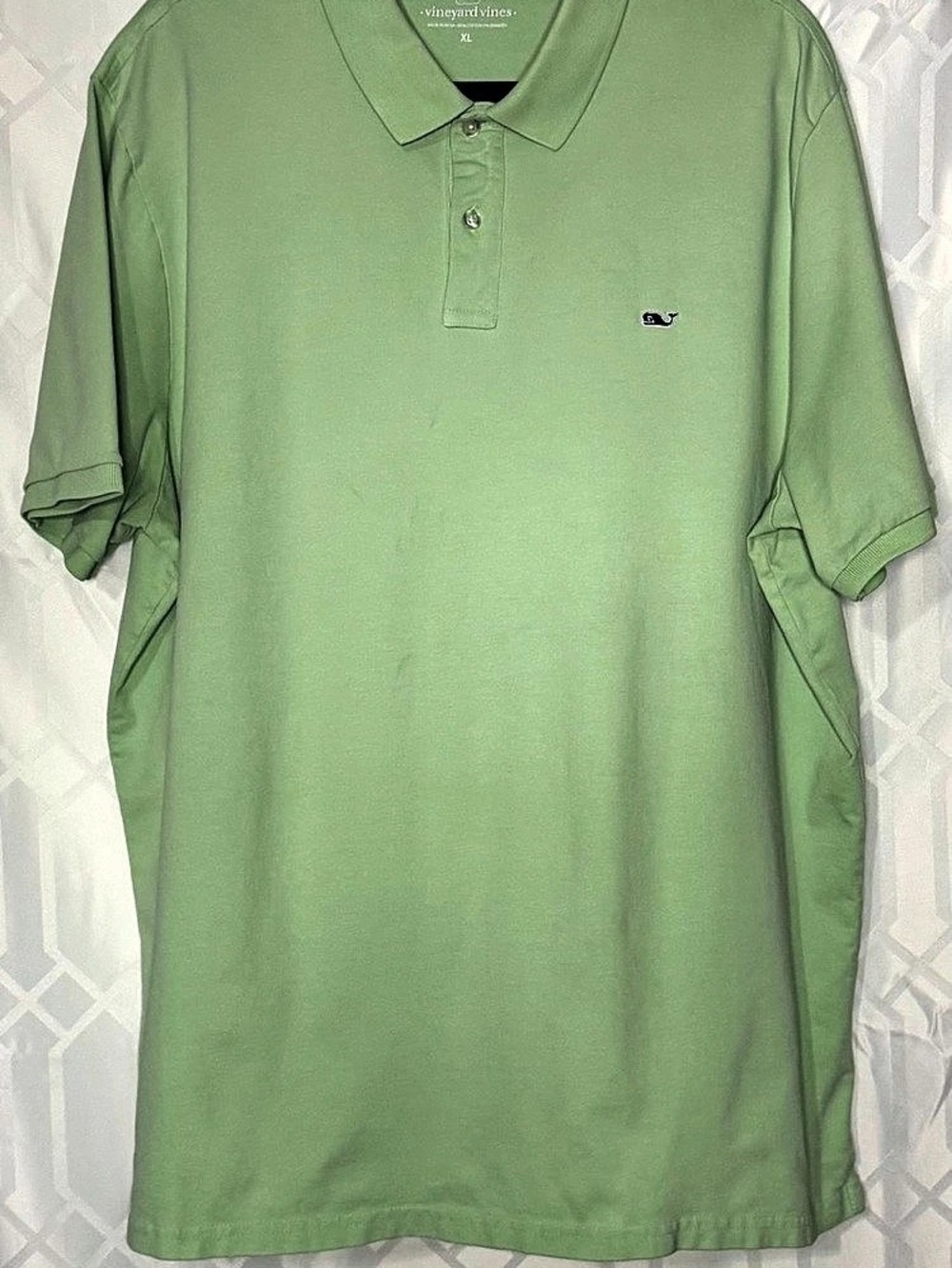 Vineyard Vines On-The-Go Polo Mens Green Short Sleeve Whale Logo Shirt XL